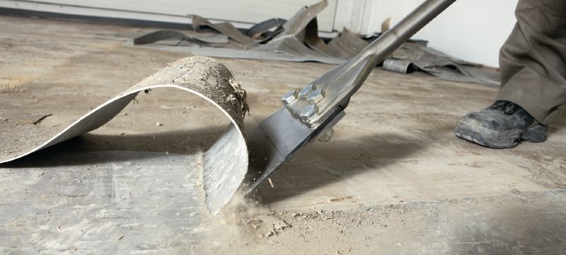 TE-YX FS vloerschrapers Extrascherpe SDS max (TE-Y) vloerschraapbeitels voor het verwijderen van vloeren en coatings met sloopgereedschap Toepassingen 1